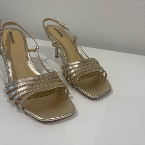 REFORMATION Elsie Slingback Gold Heels Sandals size 9.5 - Picture 9 of 16